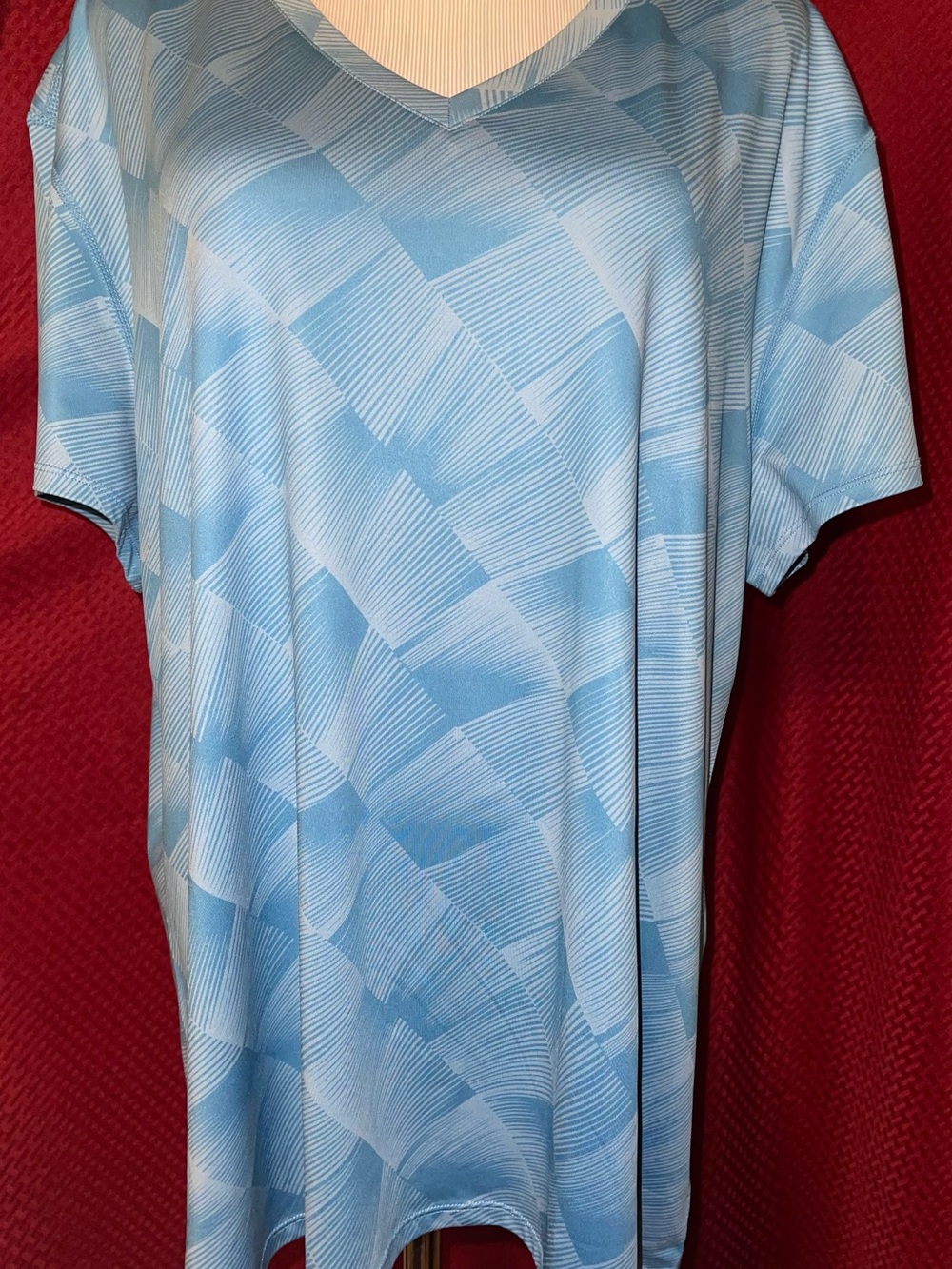 Arctic Cool Women's Light Blue V-Neck Short Sleeve Top